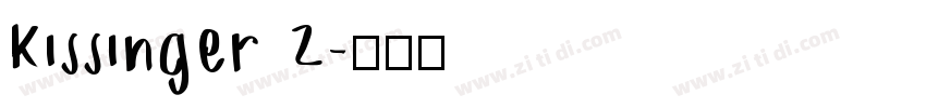 Kissinger 2字体转换